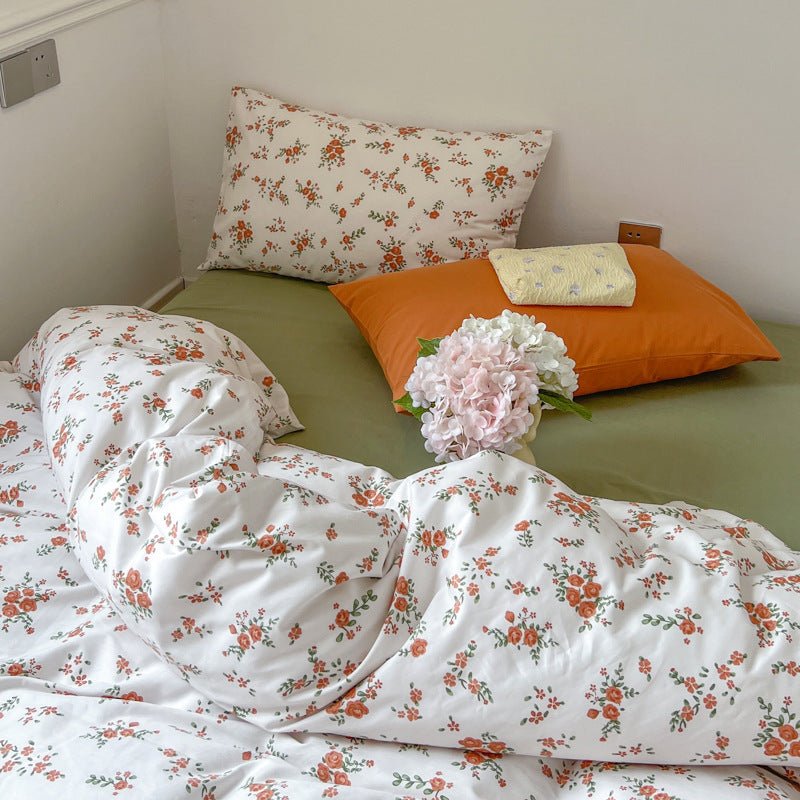 Exclusive Three Or Four Piece Set Of Small Floral Bed — 1 Style — Size 1.2m flat sheet — Alternate View 15