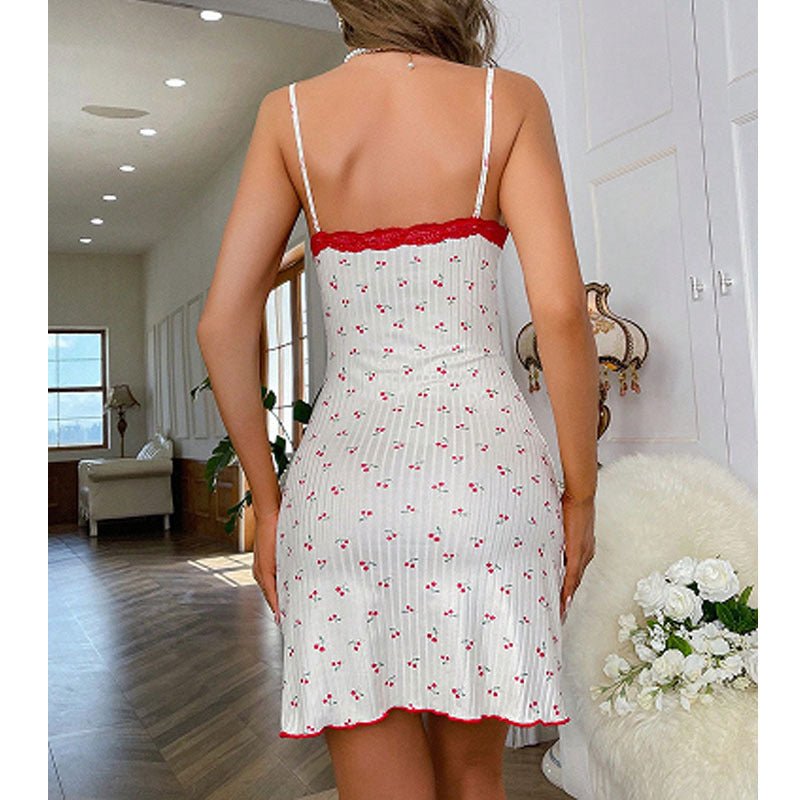 Exclusive Tight Waist Slim Backless Slip Nightdress — Pink — Size S — Alternate View 9