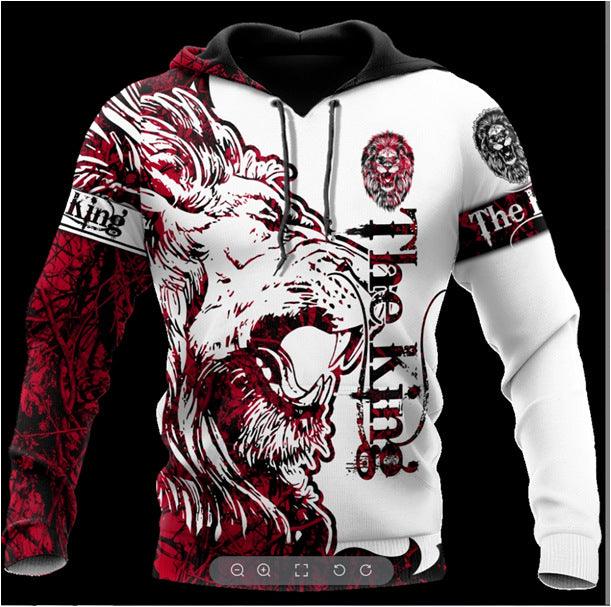 Exclusive Trendy Men’s Animal Print Sweatshirt | Bold Autumn Style — 1 Style — Size 2XL — Front View