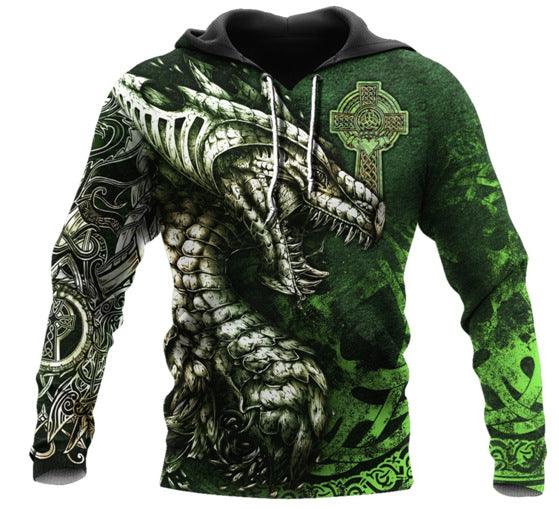 Exclusive Trendy Men’s Animal Print Sweatshirt | Bold Autumn Style — 1 Style — Size 2XL — Top View