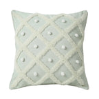 Exclusive Tufted Moroccan Pillow Case | Boho Cushion Cover — Black — Side View