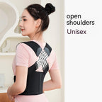 Exclusive Unisex Anti-Humpback Chest Lift Brace Posture Corrector — Black — Size L — Top View
