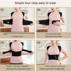 Exclusive Unisex Anti-Humpback Chest Lift Brace Posture Corrector — Black — Size L — Detail View