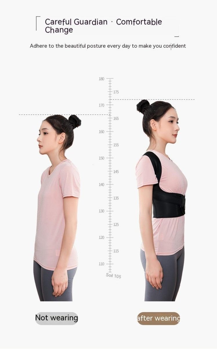 Exclusive Unisex Anti-Humpback Chest Lift Brace Posture Corrector — Black — Size L — Alternate View 9