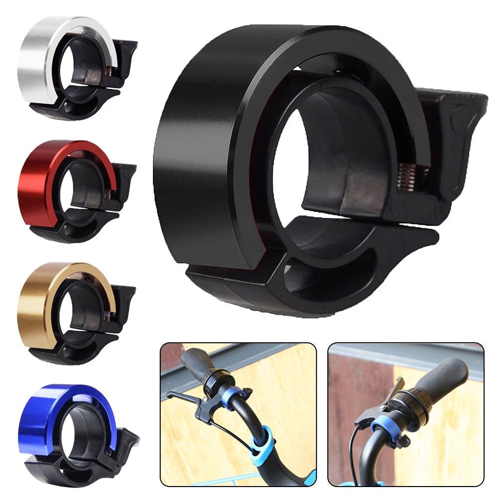 Exclusive Universal Bike Horn Ring Sound — S Black — Front View
