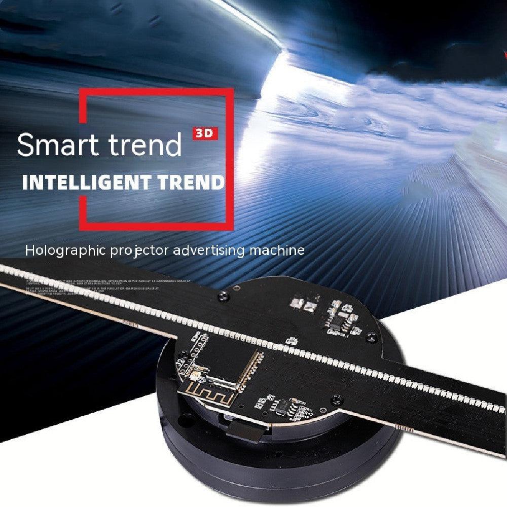 Exclusive Upgraded Naked Eye 3D Holographic Advertising Machine — Black — Size AU — Side View