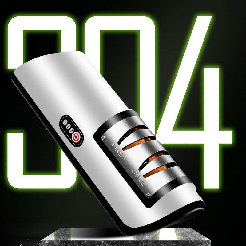 Exclusive USB Rechargeable Electric Knife Sharpener — Black — Size usb — Top View