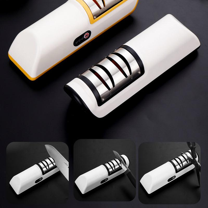 Exclusive USB Rechargeable Electric Knife Sharpener — Black — Size usb — Detail View