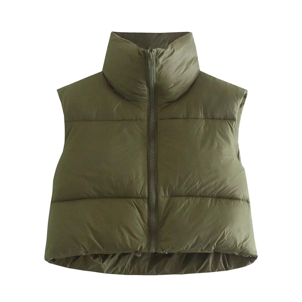 Exclusive Vest Loose And Slim Solid Color Sleeveless — Army Green — Size 2XL — Alternate View 11