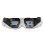 Exclusive Vibrating Eye Massage 3D Green Light Eye Massager — White blue — Size USB — Top View