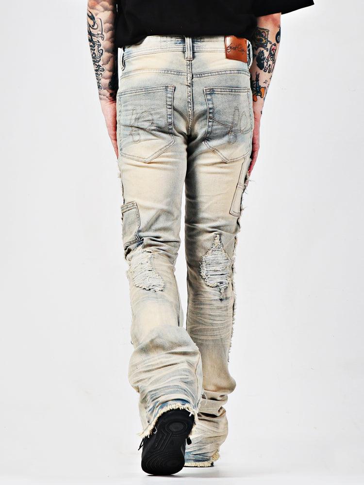 Exclusive Men's Vintage Flare Jeans — Light Blue — Size 40 — Alternate View 7