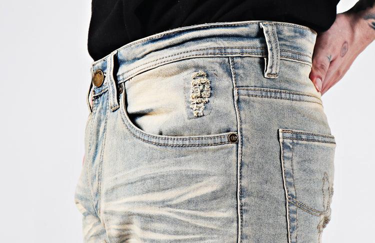 Exclusive Men's Vintage Flare Jeans — Light Blue — Size 40 — Alternate View 9