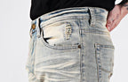 Exclusive Men's Vintage Flare Jeans — Light Blue — Size 40 — Alternate View 9