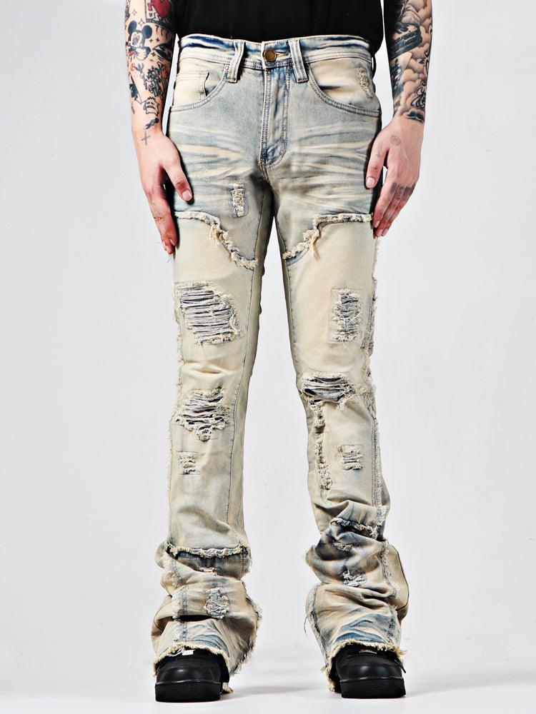 Exclusive Men's Vintage Flare Jeans — Light Blue — Size 40 — Alternate View 12