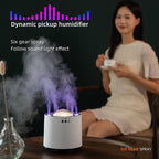 Exclusive Voice Control Colorful Led Lamp Humidifier — White — Side View