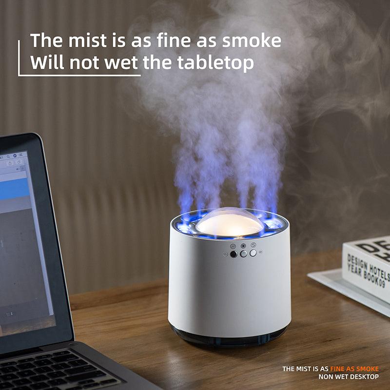 Exclusive Voice Control Colorful Led Lamp Humidifier — White — Back View