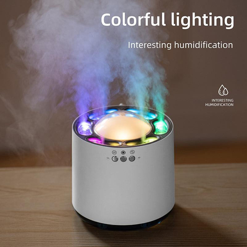 Exclusive Voice Control Colorful Led Lamp Humidifier — White — Detail View