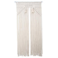 Exclusive Bohemian Handwoven Macrame Wall Hanging — White — Front View
