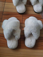 Exclusive Warm Fluffy Slippers — Beige — Size 36or37 — Alternate View 11