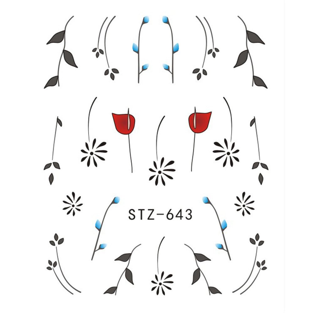 Exclusive Water Transfer Decal Sliders for Nail Art Decoration — STZ 502 — Alternate View 19
