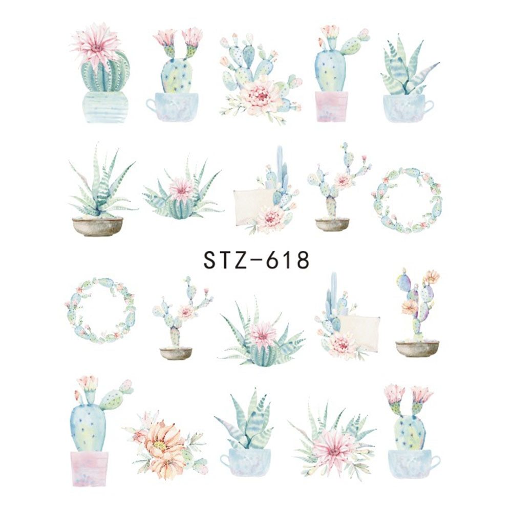 Exclusive Water Transfer Decal Sliders for Nail Art Decoration — STZ 502 — Detail View