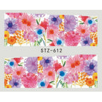 Exclusive Water Transfer Decal Sliders for Nail Art Decoration — STZ 502 — Top View