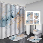 Exclusive Waterproof Bath Curtain with Hook Sets — A — Size 90x180cm — Top View