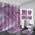 Exclusive Waterproof Bath Curtain with Hook Sets — A — Size 90x180cm — Back View