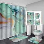 Exclusive Waterproof Bath Curtain with Hook Sets — A — Size 90x180cm — Detail View