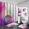 Exclusive Waterproof Bath Curtain with Hook Sets — A — Size 90x180cm — Front View