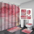 Exclusive Waterproof Bath Curtain with Hook Sets — A — Size 90x180cm — Side View