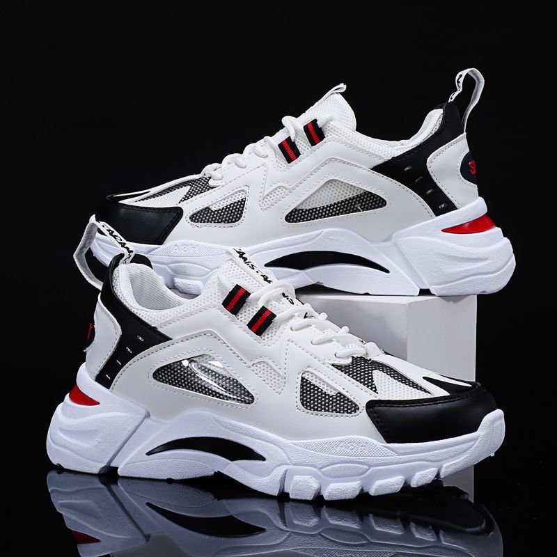 Exclusive Men Non Slip Walking Running Shoes Sports — Balckred — Size Size39 — Back View