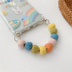 Exclusive Winter cute colored hair ball beads chain mobile phone case — 1style — Size iPhone7/8 SE2 — Alternate View 9