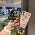 Exclusive Winter cute colored hair ball beads chain mobile phone case — 1style — Size iPhone7/8 SE2 — Lifestyle View