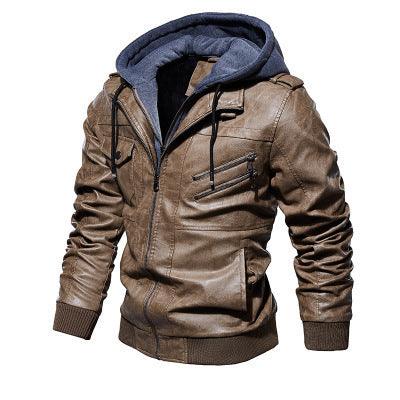 Exclusive Winter Fashion Motorcycle Leather Jacket — Black — Size 4XL — Alternate View 8