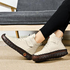 Exclusive Winter Warm Lace Up Plush Ankle Boots — Beige Cotton — Size Size35 — Alternate View 13