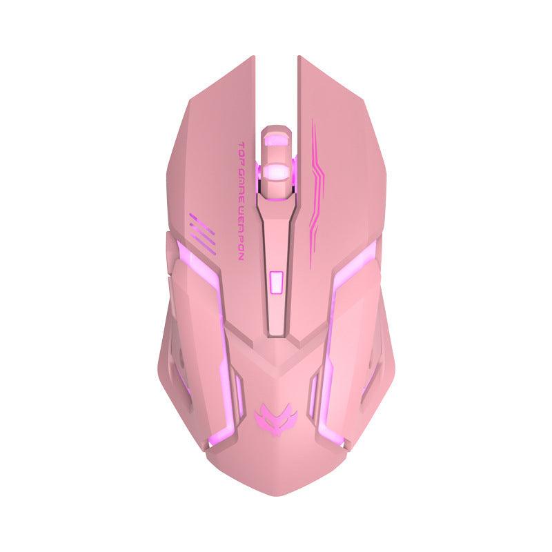 Exclusive Wireless Charging Silent Gaming Mouse Machinery — 2.4G black — Side View