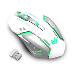 Exclusive Wireless Charging Silent Gaming Mouse Machinery — 2.4G black — Top View