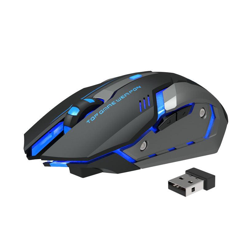 Exclusive Wireless Charging Silent Gaming Mouse Machinery — 2.4G black — Detail View