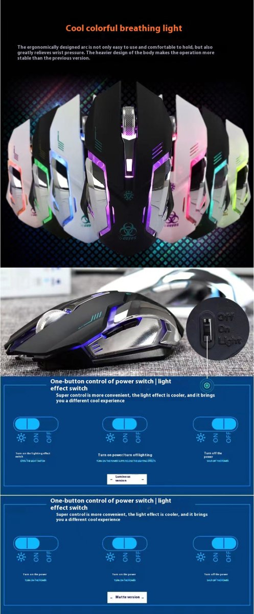 Exclusive Wireless Mouse with Rechargeable Battery — Black — Alternate View 10