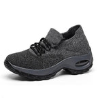 Exclusive Women flying knit socks shoes — Black and white — Size 35 — Lifestyle View
