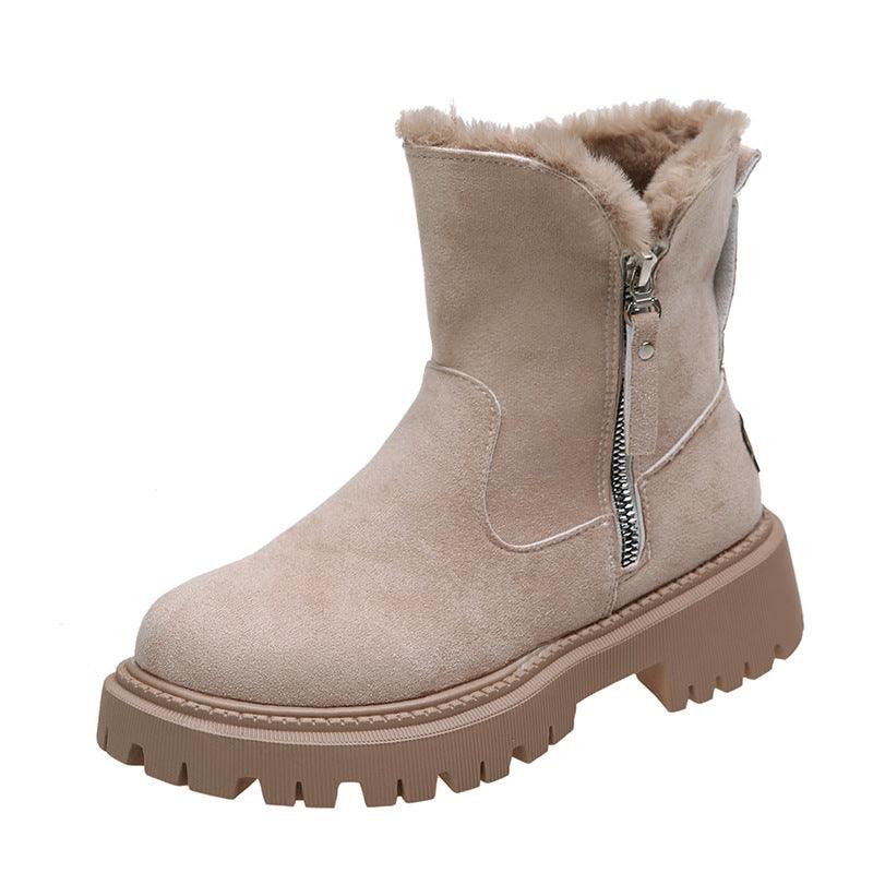 Exclusive Women Non-Slip Winter Shoes | Warm Fur Lined Boots — Black — Size Size35 — Alternate View 11
