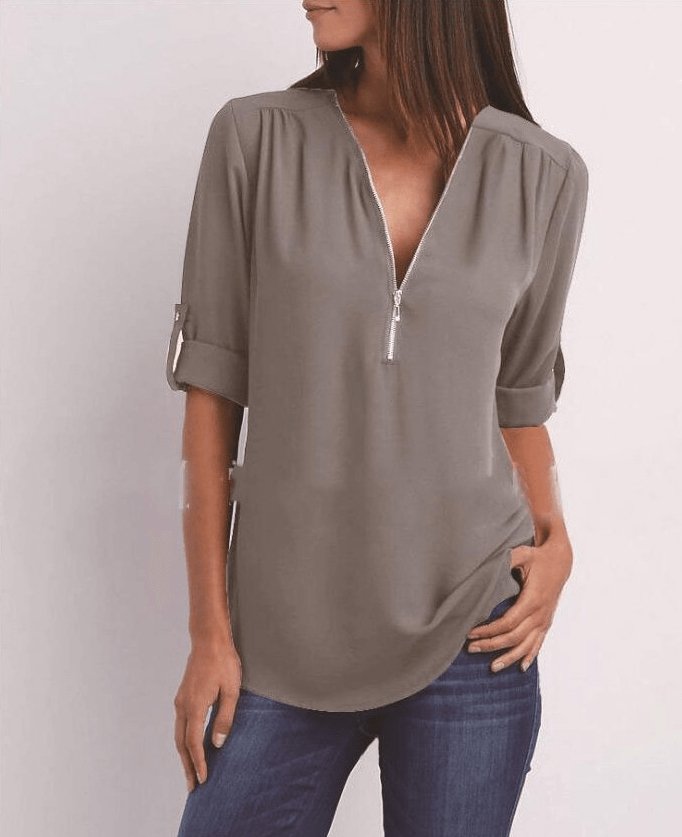Exclusive Women Short Sleeve Loose Tops — Army green — Size 4XL — Alternate View 13