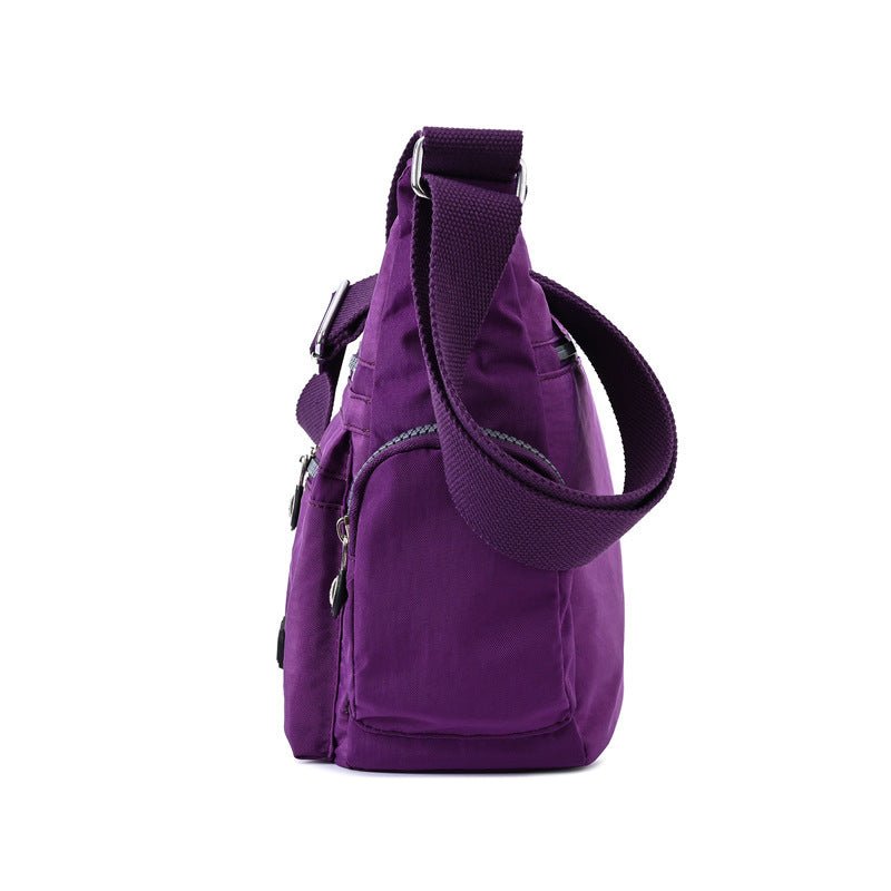 Exclusive Multiple Pockets Waterproof Crossbody Bags — Apricot — Detail View
