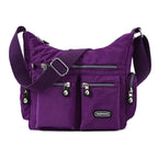 Exclusive Multiple Pockets Waterproof Crossbody Bags — Apricot — Back View