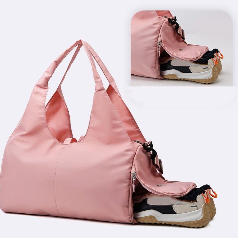Exclusive Women Yoga Bag | Sports Fitness Large Gym Mat Carrier — Black — Top View