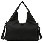 Exclusive Women Yoga Bag | Sports Fitness Large Gym Mat Carrier — Black — Back View