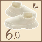 Exclusive Women's Fashionable Waterproof Cotton Slippers — Beige — Size 35to36 — Detail View