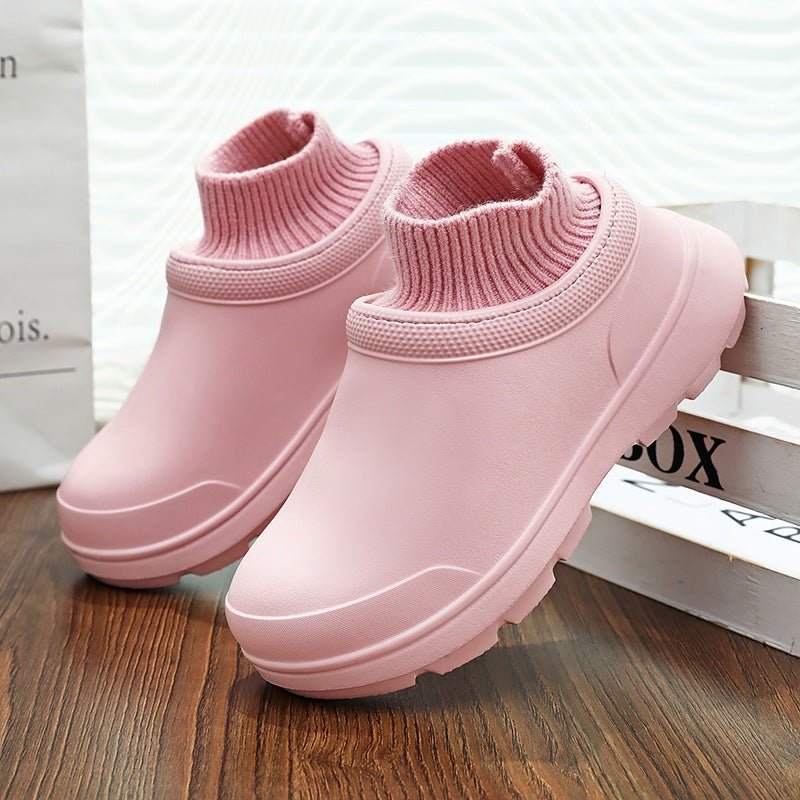 Exclusive Women's Fashionable Waterproof Cotton Slippers — Beige — Size 35to36 — Lifestyle View
