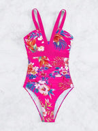 Exclusive Women's Floral Bikini One-piece Swimsuit — Black — Size L — Alternate View 9
